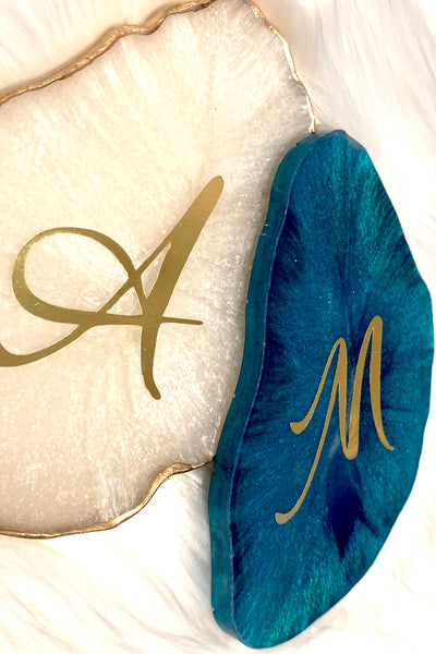 Personalized Coaster - Aqua Quartz - ShopAuthentique