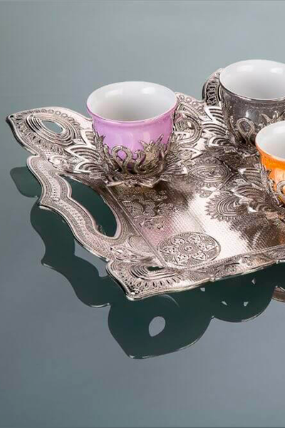 Silver Turkish Tea Set - ShopAuthentique