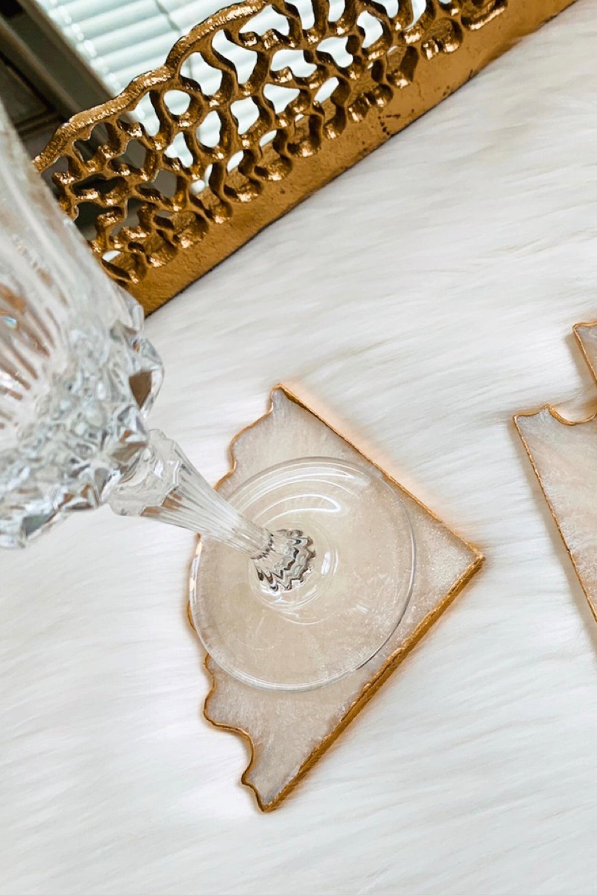 Pearl Quartz Coaster Set - ShopAuthentique