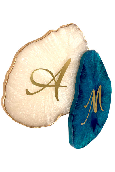Personalized Coaster - Aqua Quartz - ShopAuthentique