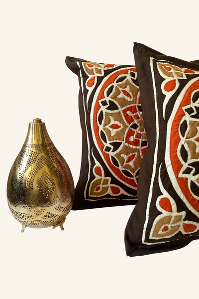 Brown Mosaic Pillow Case - ShopAuthentique