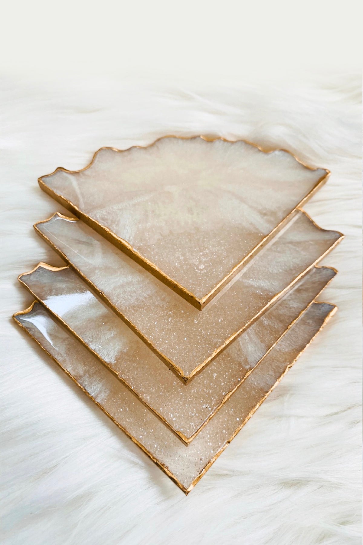 Pearl Quartz Coaster Set - ShopAuthentique