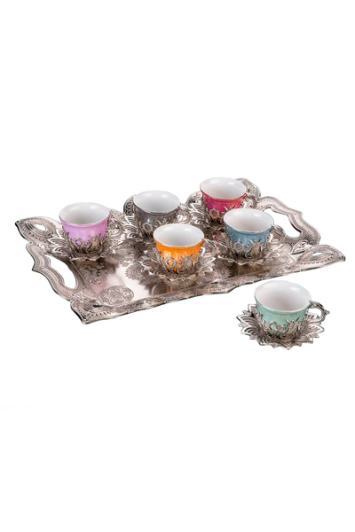 Silver Turkish Tea Set - ShopAuthentique