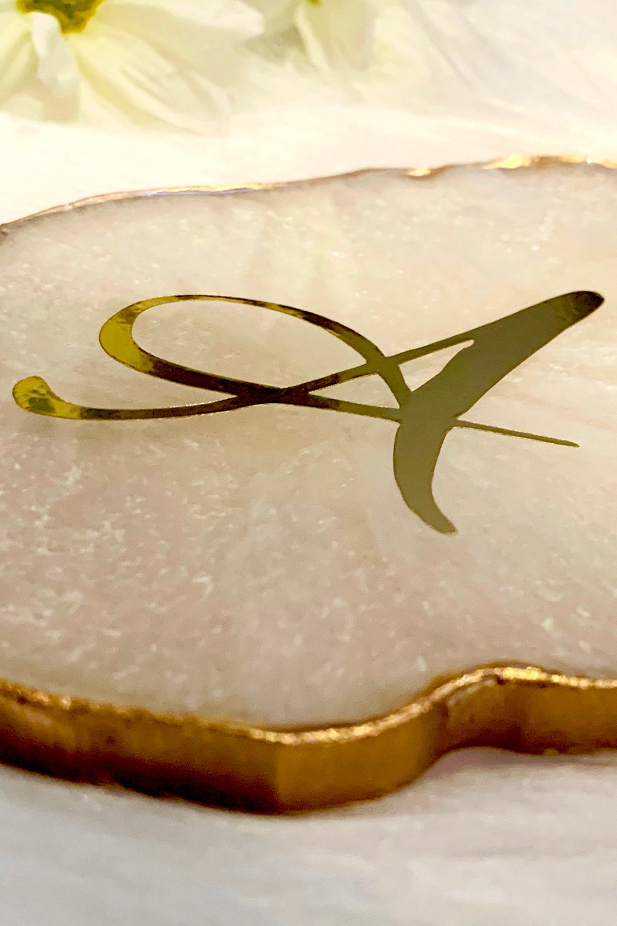 Personalized Coaster - Pearl White - ShopAuthentique