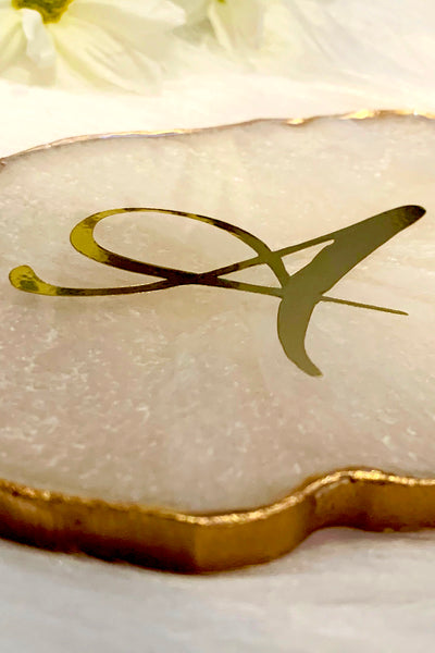 Personalized Coaster - Pearl White - ShopAuthentique