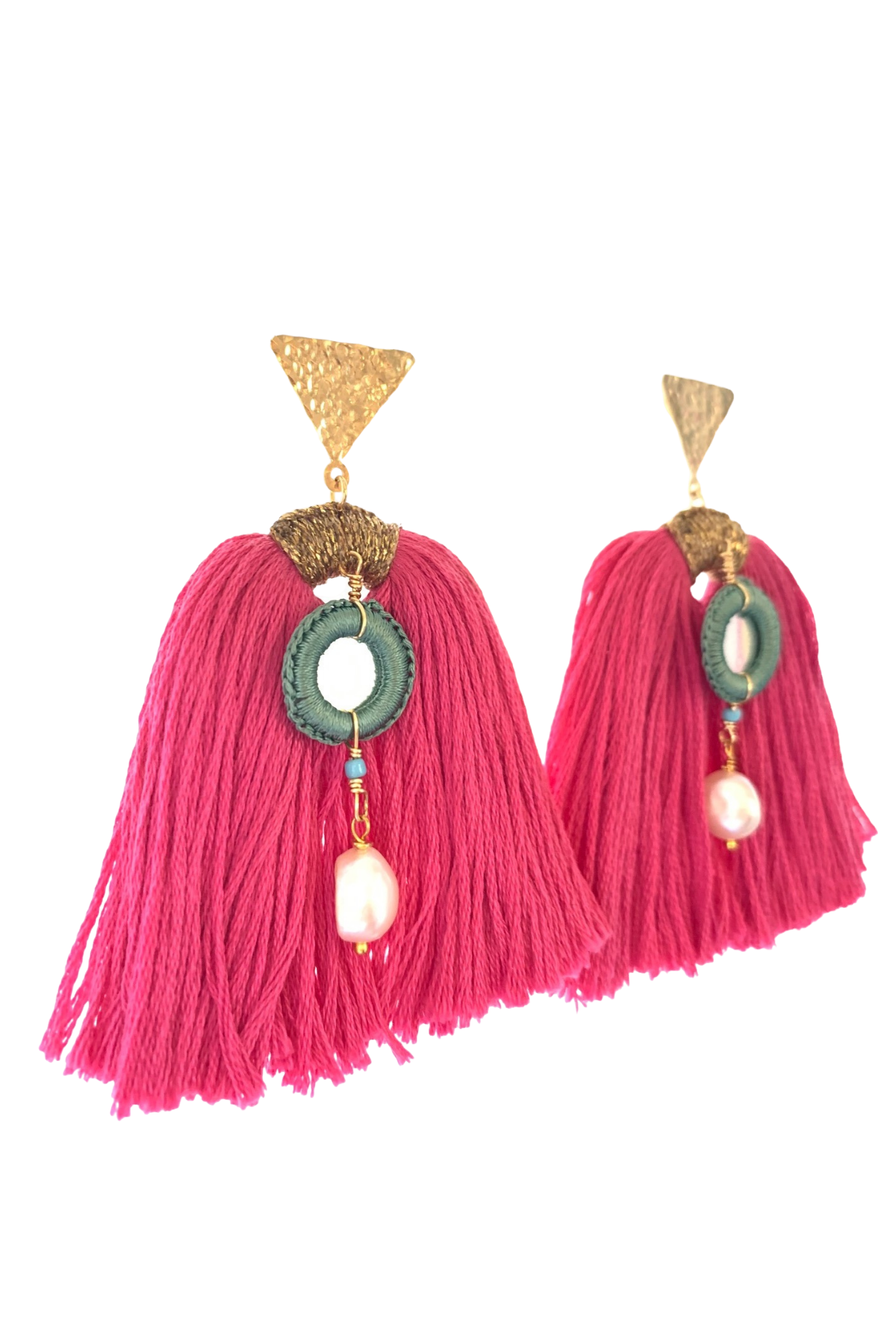 Pink Tassle Earrings