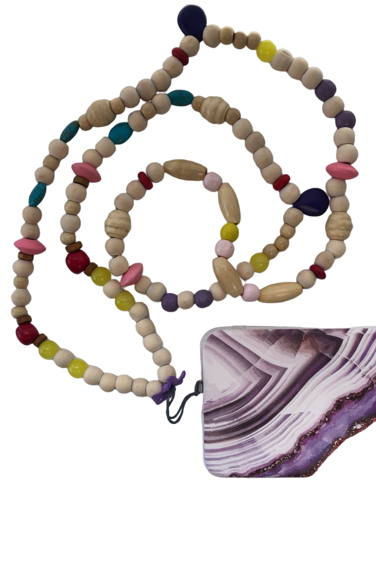 Marble Phone Necklace with iPhone Case