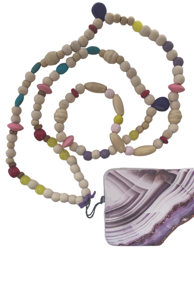 Marble Phone Necklace with iPhone Case