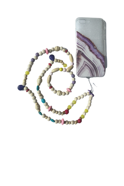 Marble Phone Necklace with iPhone Case