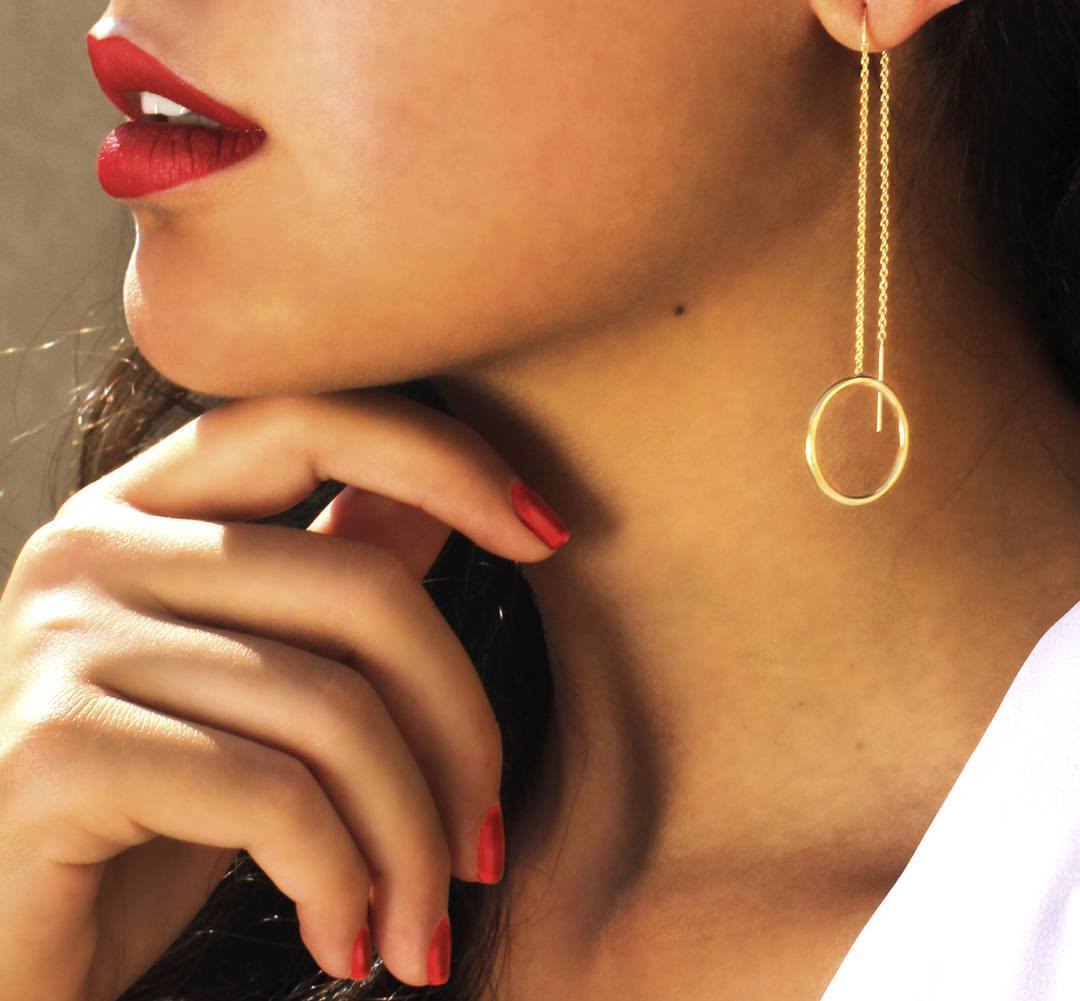 Threaded Hoop Earring - ShopAuthentique