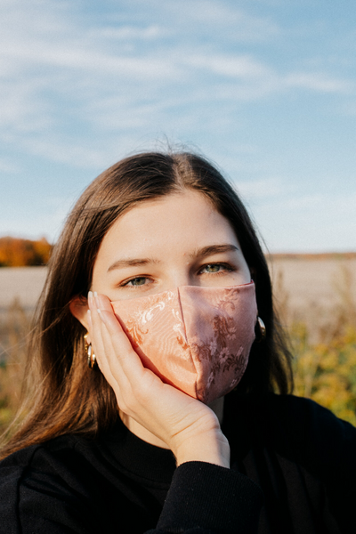 Pink Foral Mask