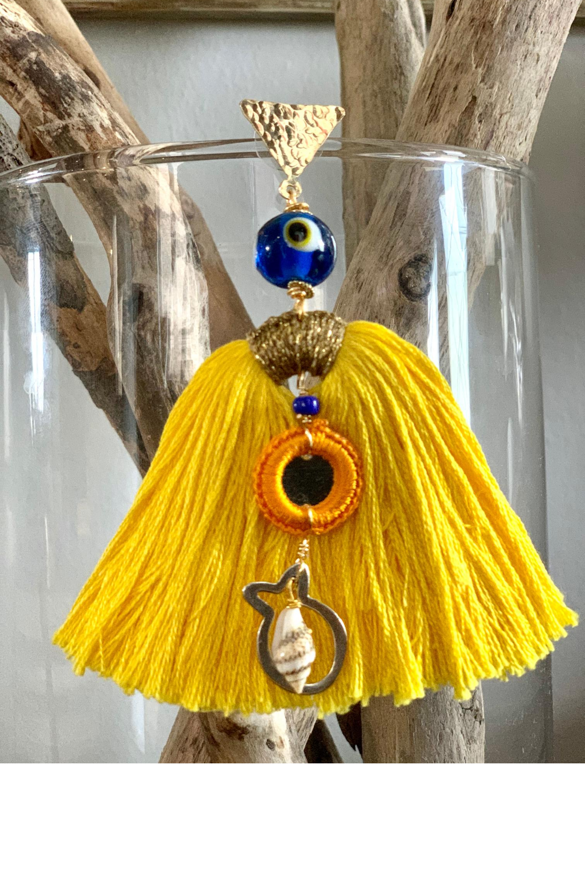 Yellow Tassle Earrings