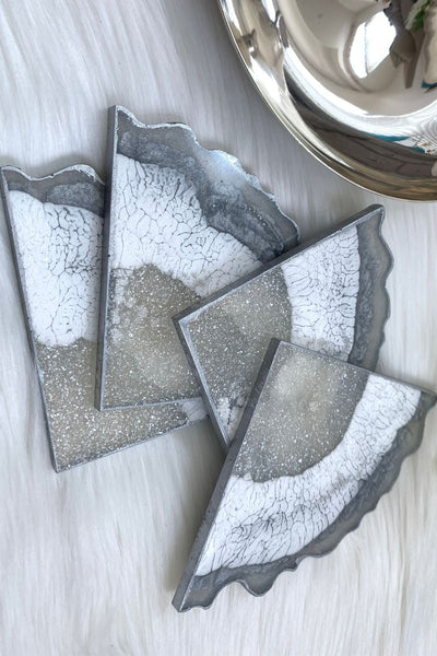 Silver Quartz Coaster Set - ShopAuthentique