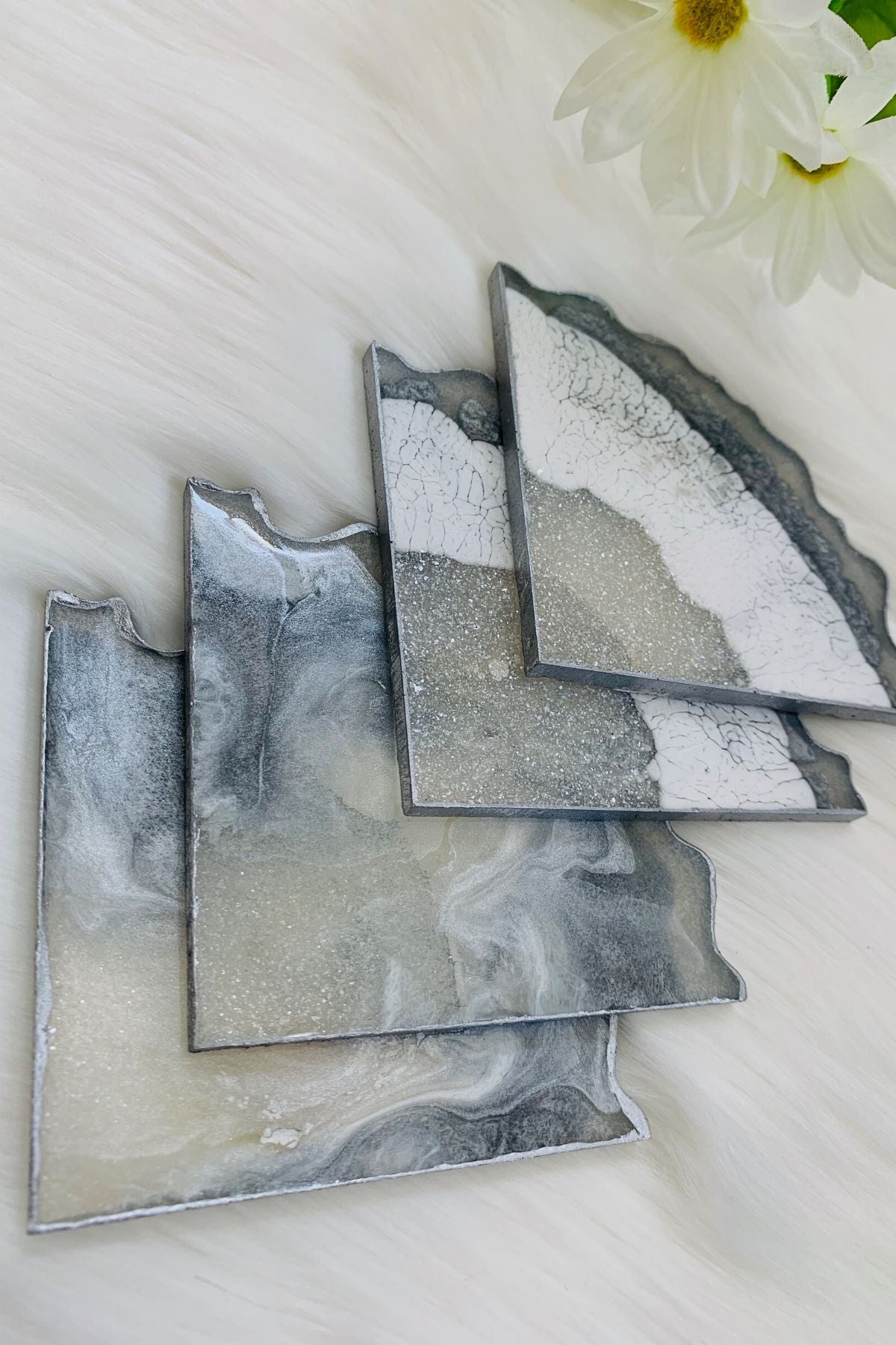 Silver Quartz Coaster Set - ShopAuthentique