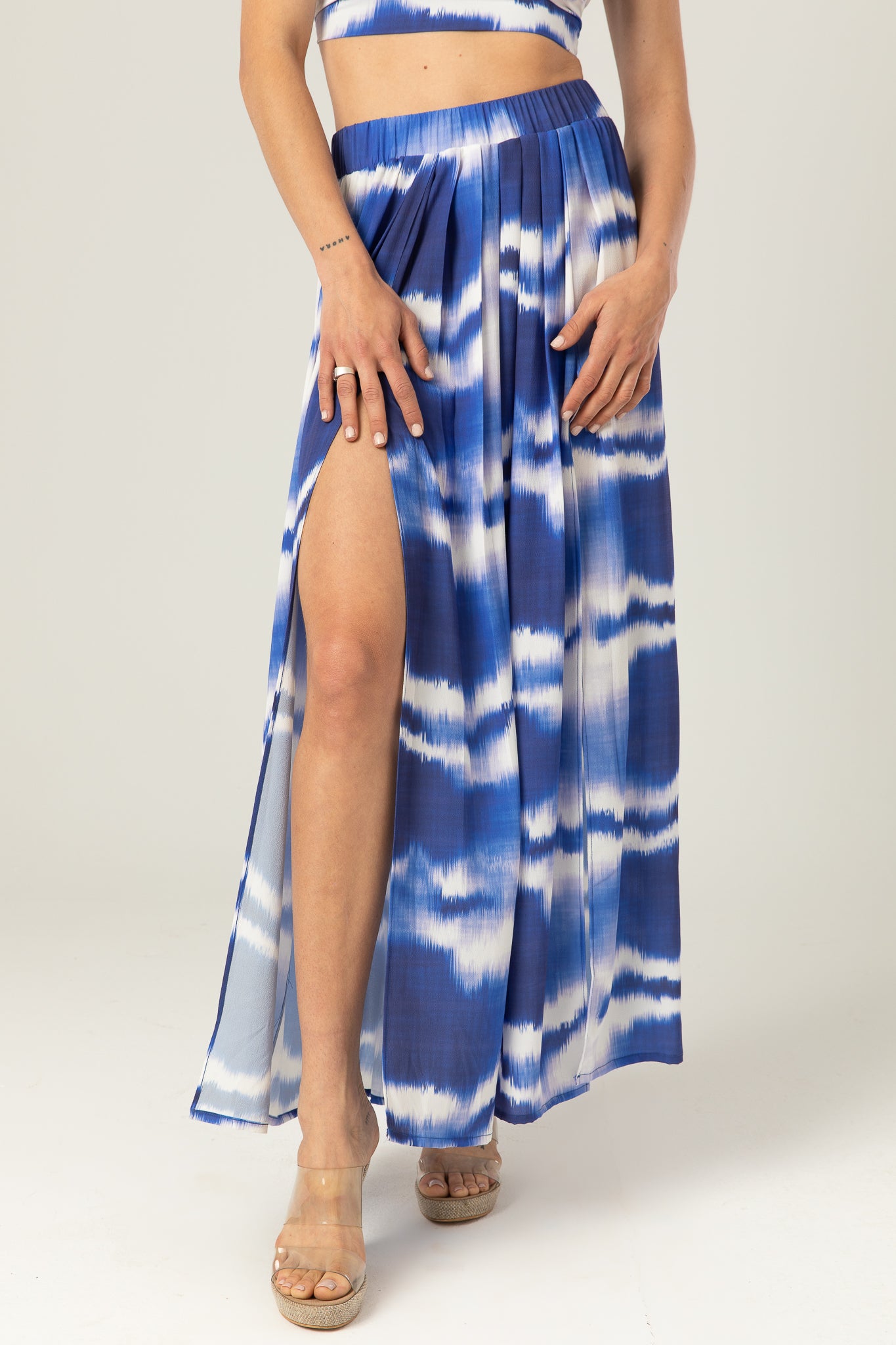 The Multi Jumpsuit | Blue and white tie dye