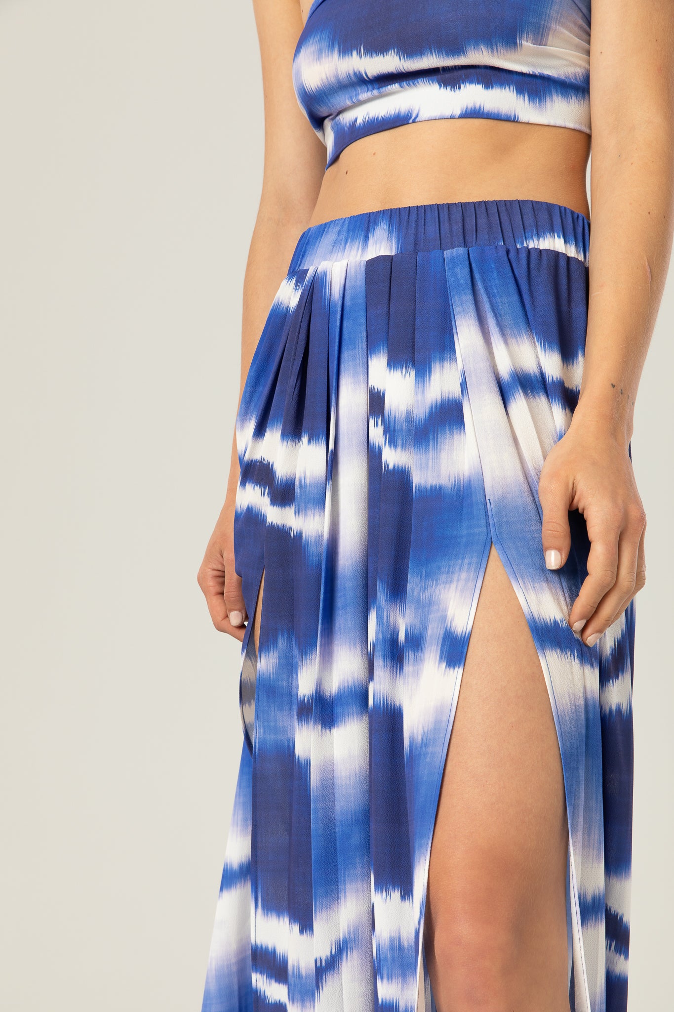 The Multi Jumpsuit | Blue and white tie dye
