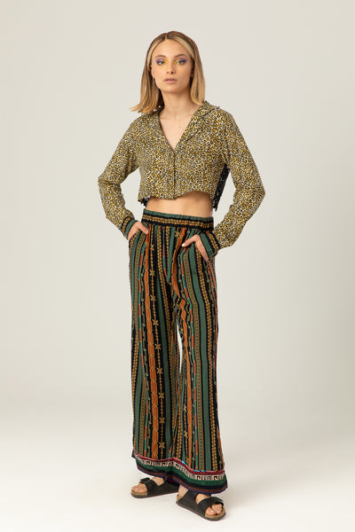 Bohemia Pants | Arabian Stripes Green