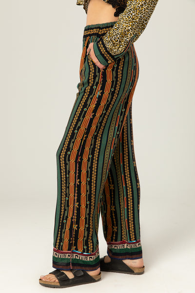 Bohemia Pants | Arabian Stripes Green