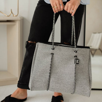 Marle Grey Zipper Tote