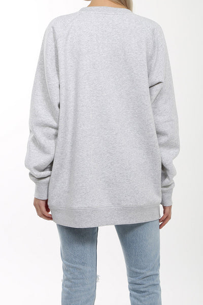 The "BLONDE" Big Sister Crew Neck Sweatshirt | Pebble Grey