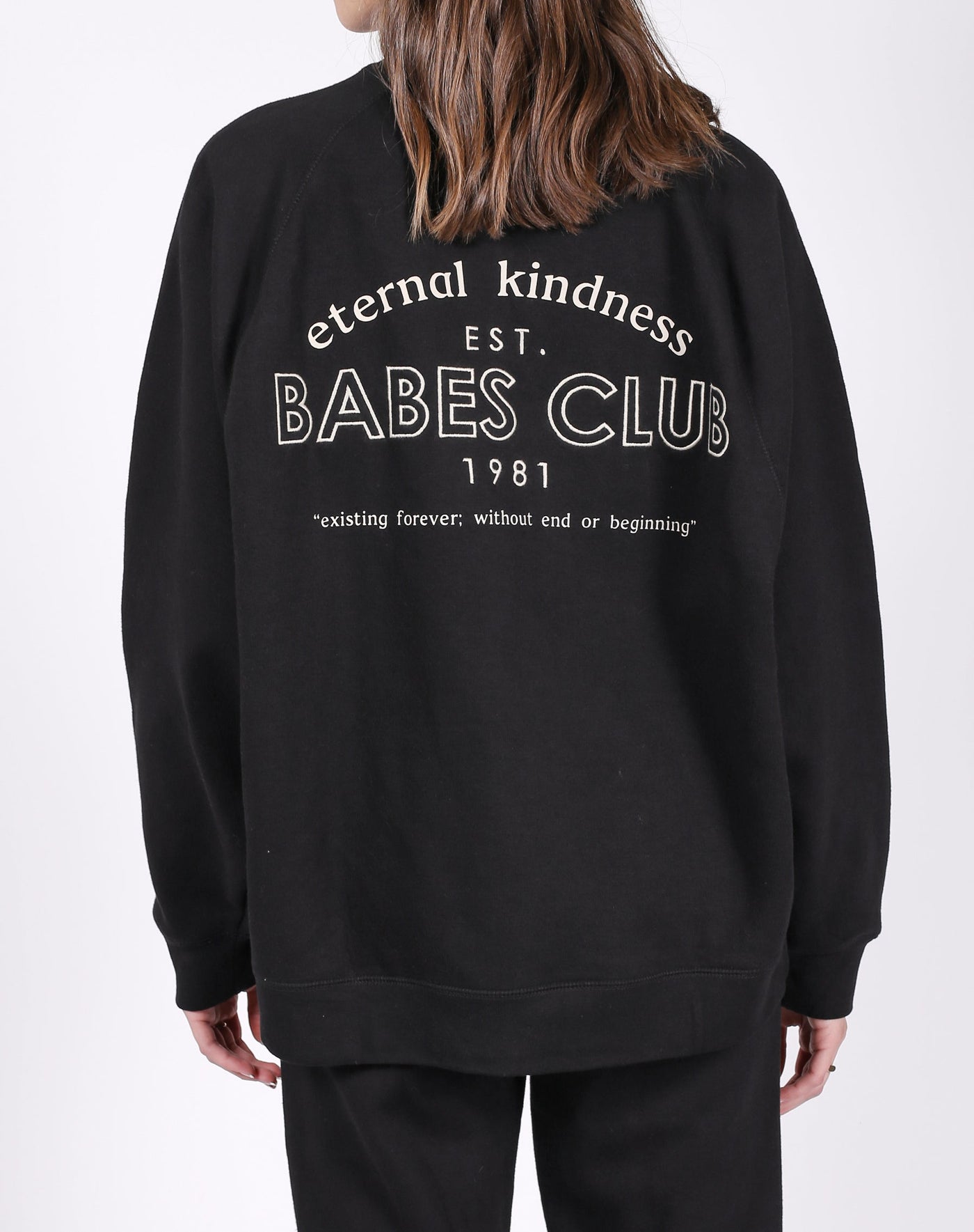 The "ETERNAL KINDNESS" Not Your Boyfriend's Crew Neck Sweatshirt | Black