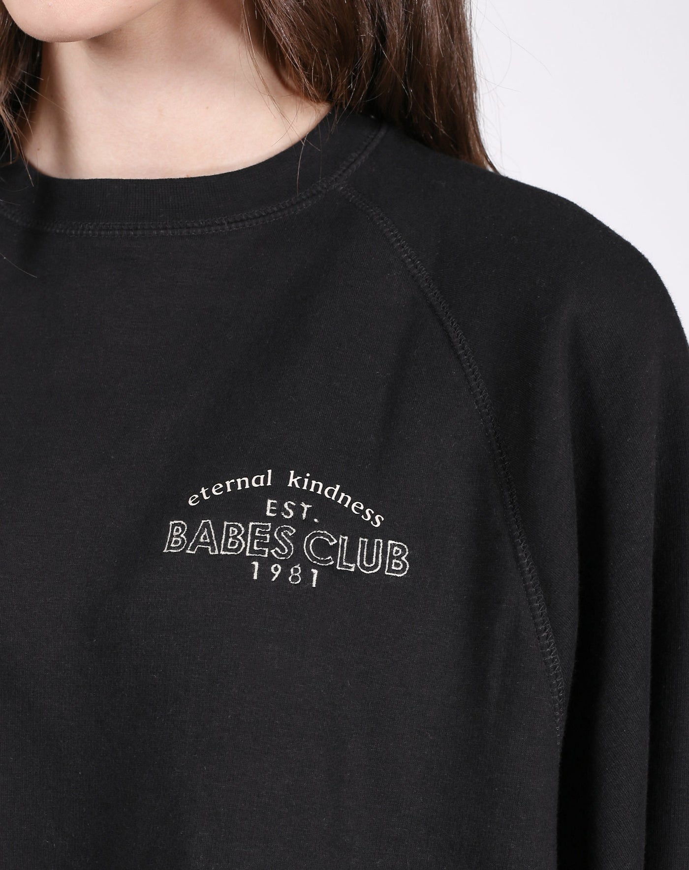 The "ETERNAL KINDNESS" Not Your Boyfriend's Crew Neck Sweatshirt | Black