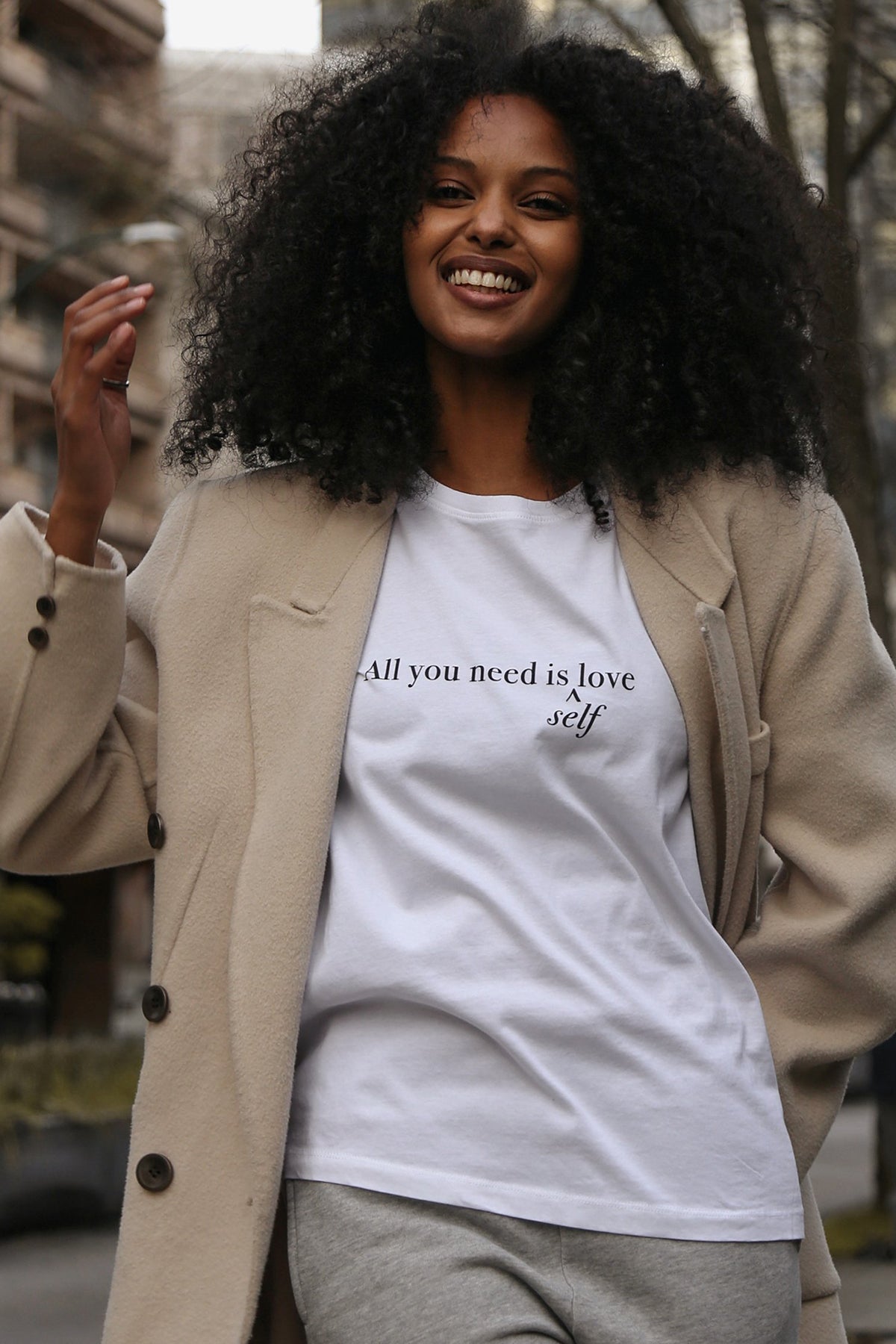 The "ALL YOU NEED" Classic Crew Neck Tee | White