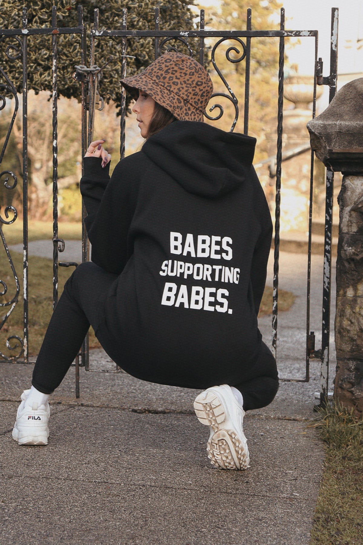 The "BABES SUPPORTING BABES" Big Sister Hoodie | Black