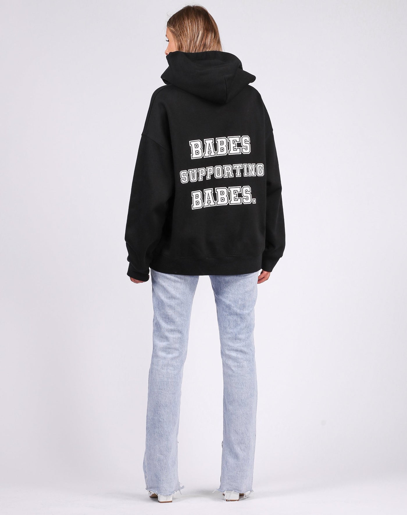 The "BABES SUPPORTING BABES" Big Sister Hoodie | Black