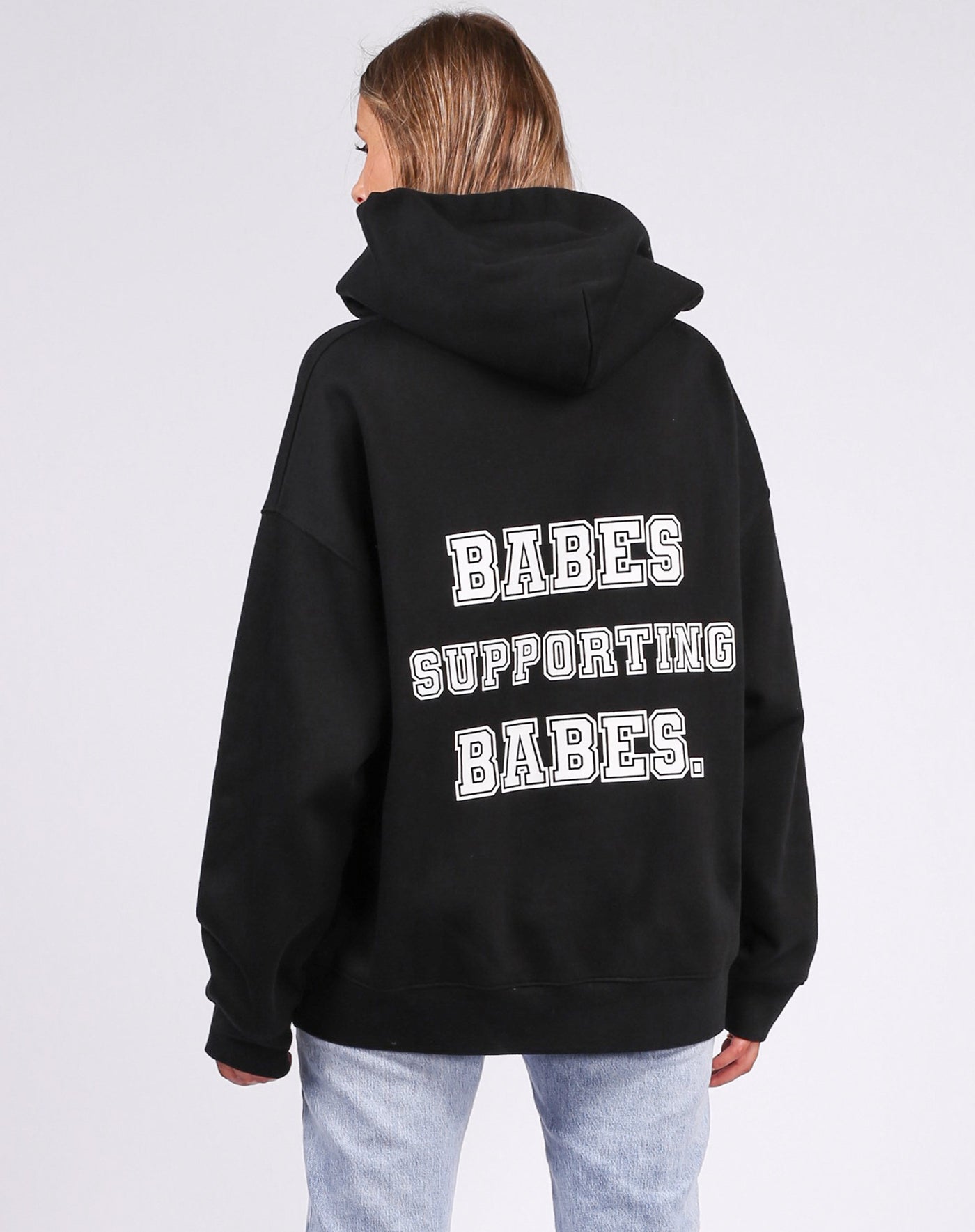 The "BABES SUPPORTING BABES" Big Sister Hoodie | Black