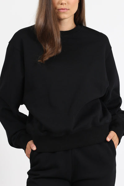 The "BEST FRIEND" Crew Neck Sweatshirt | Black