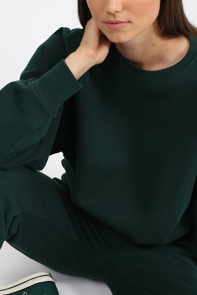 The "BEST FRIEND" Crew Neck Sweatshirt | Evergreen