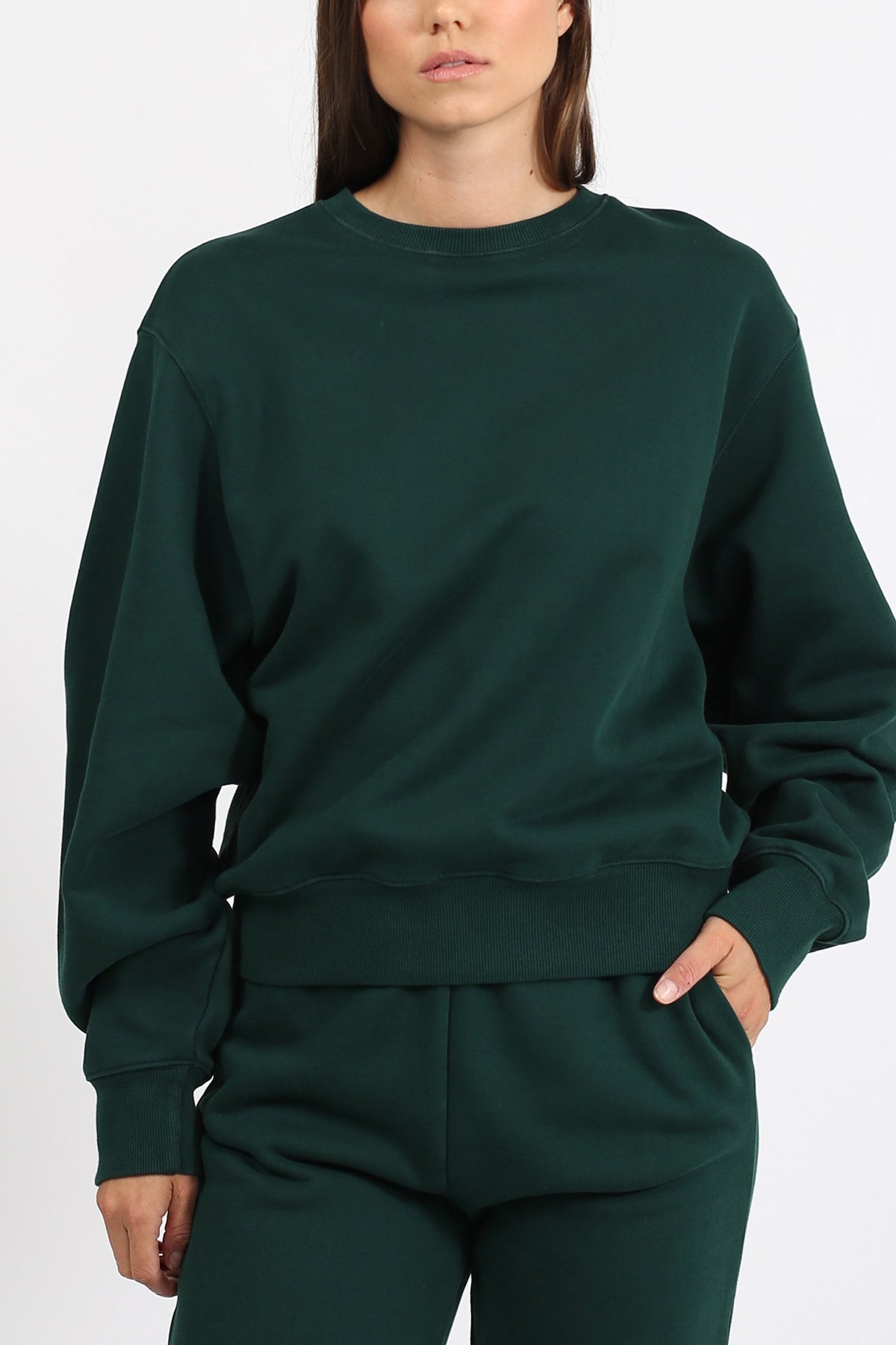 The "BEST FRIEND" Crew Neck Sweatshirt | Evergreen