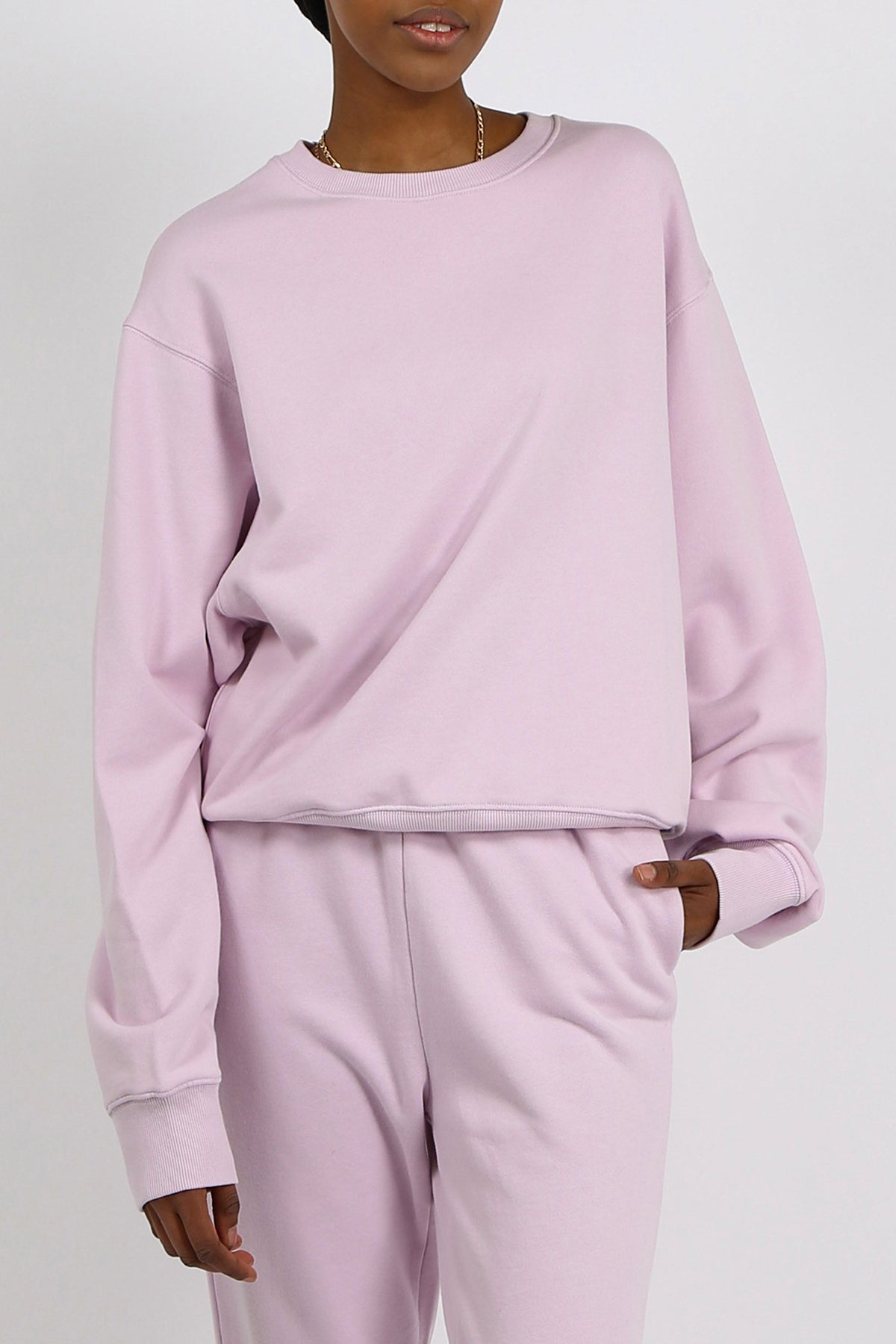 The "BEST FRIEND" Crew Neck Sweatshirt | Soft Lavender