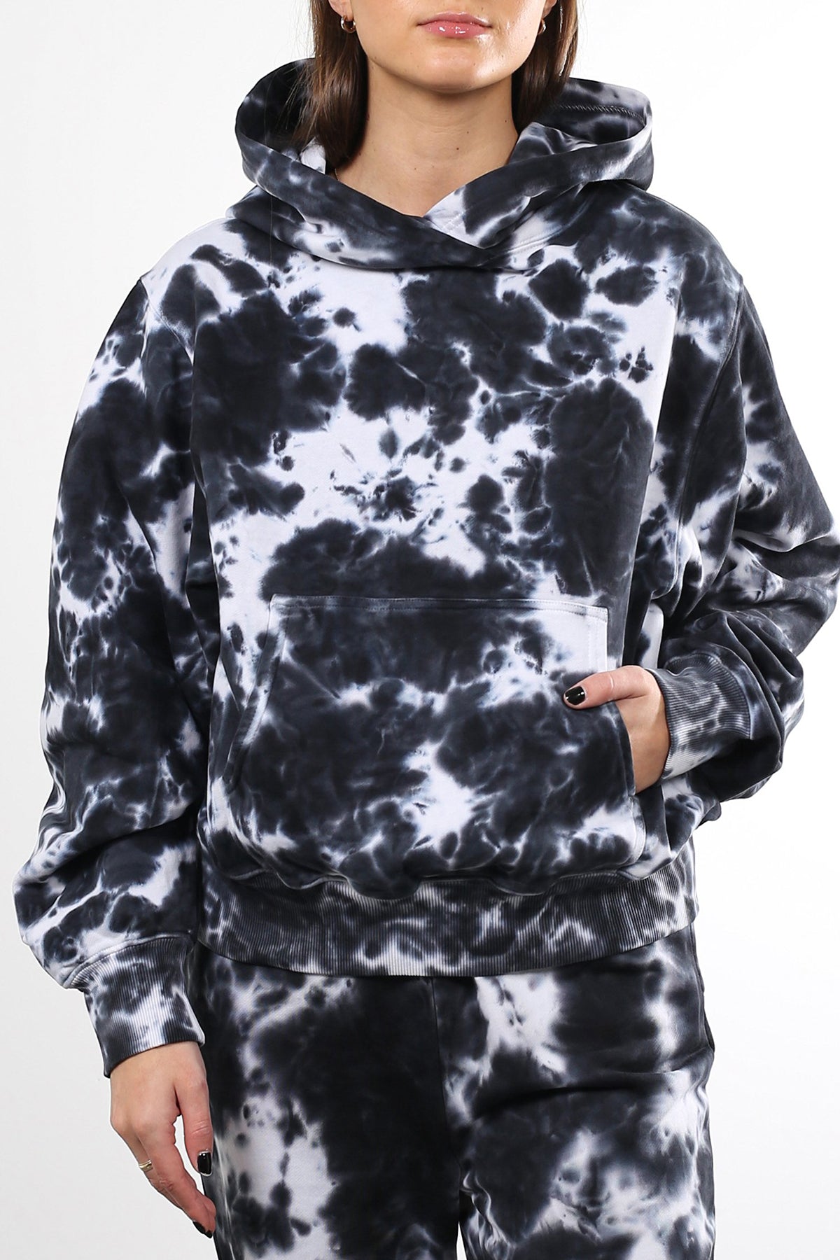 The "MARBLE TIE DYE" Best Friend Hoodie | Black