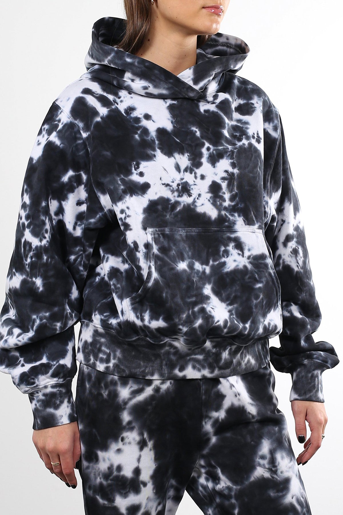 The "MARBLE TIE DYE" Best Friend Hoodie | Black