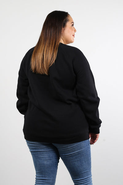 The "BLONDE" Big Sister Crew Neck Sweatshirt | Black