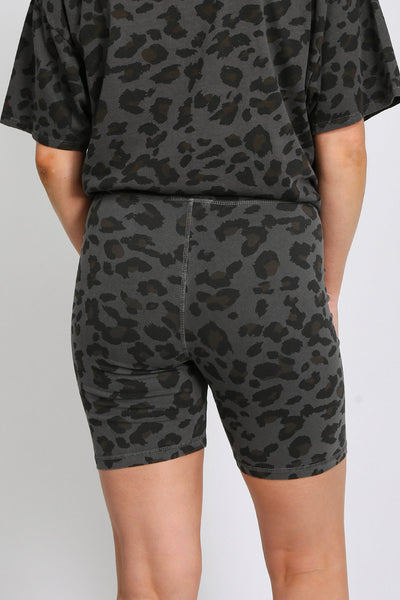 The "LEOPARD" Bike Shorts | Slate