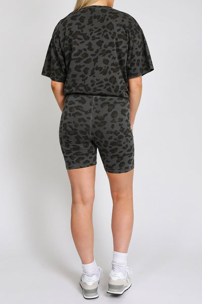 The "LEOPARD" Bike Shorts | Slate