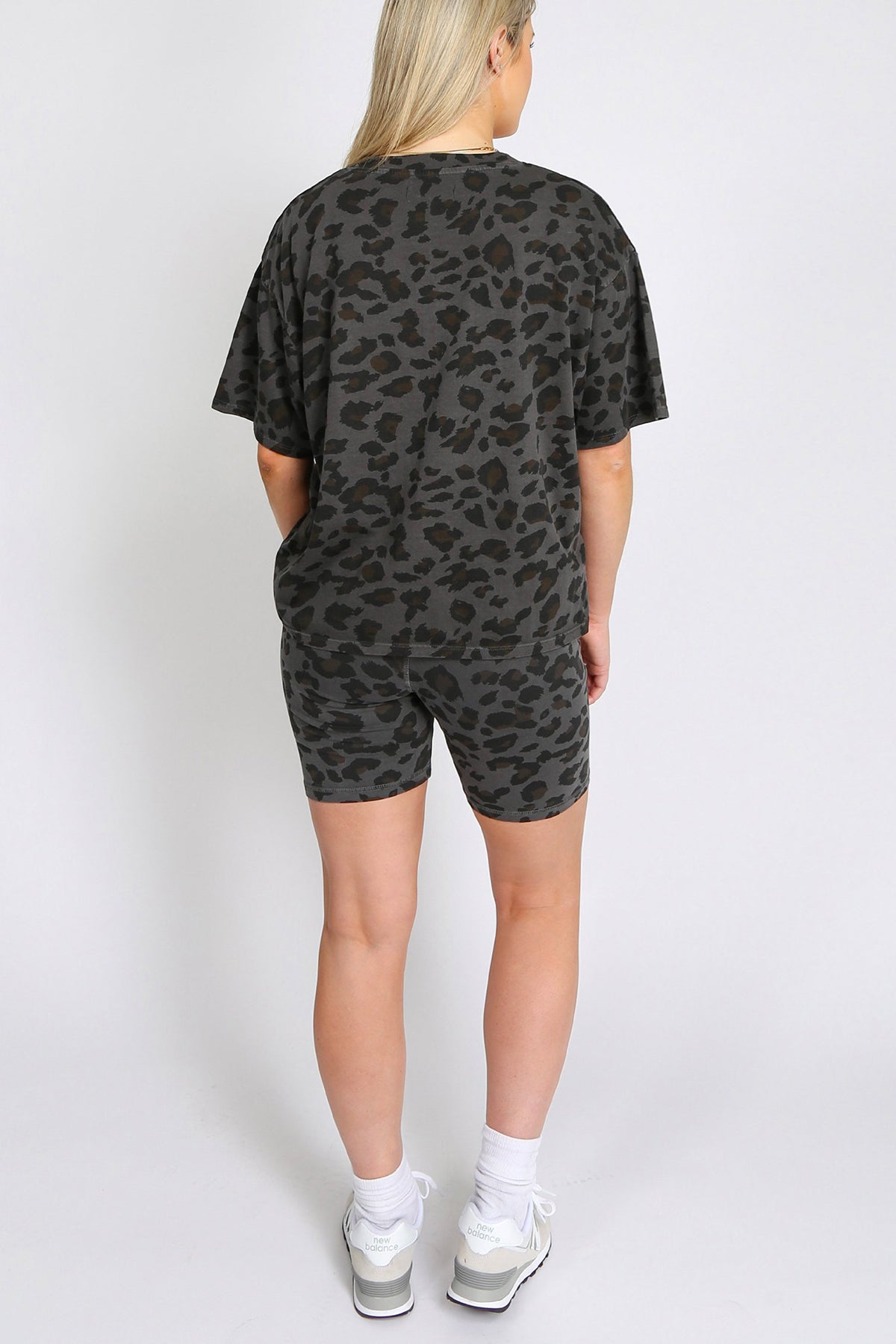 The "LEOPARD" Boxy Crew Neck Tee | Slate