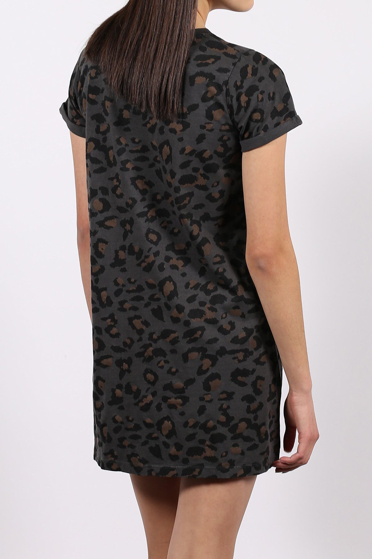 The "LEOPARD" Tee Dress | Slate