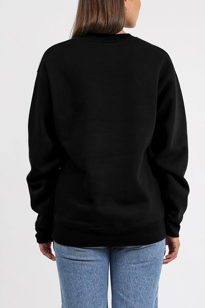 The "SILVER" Classic Crew Neck Sweatshirt | Black