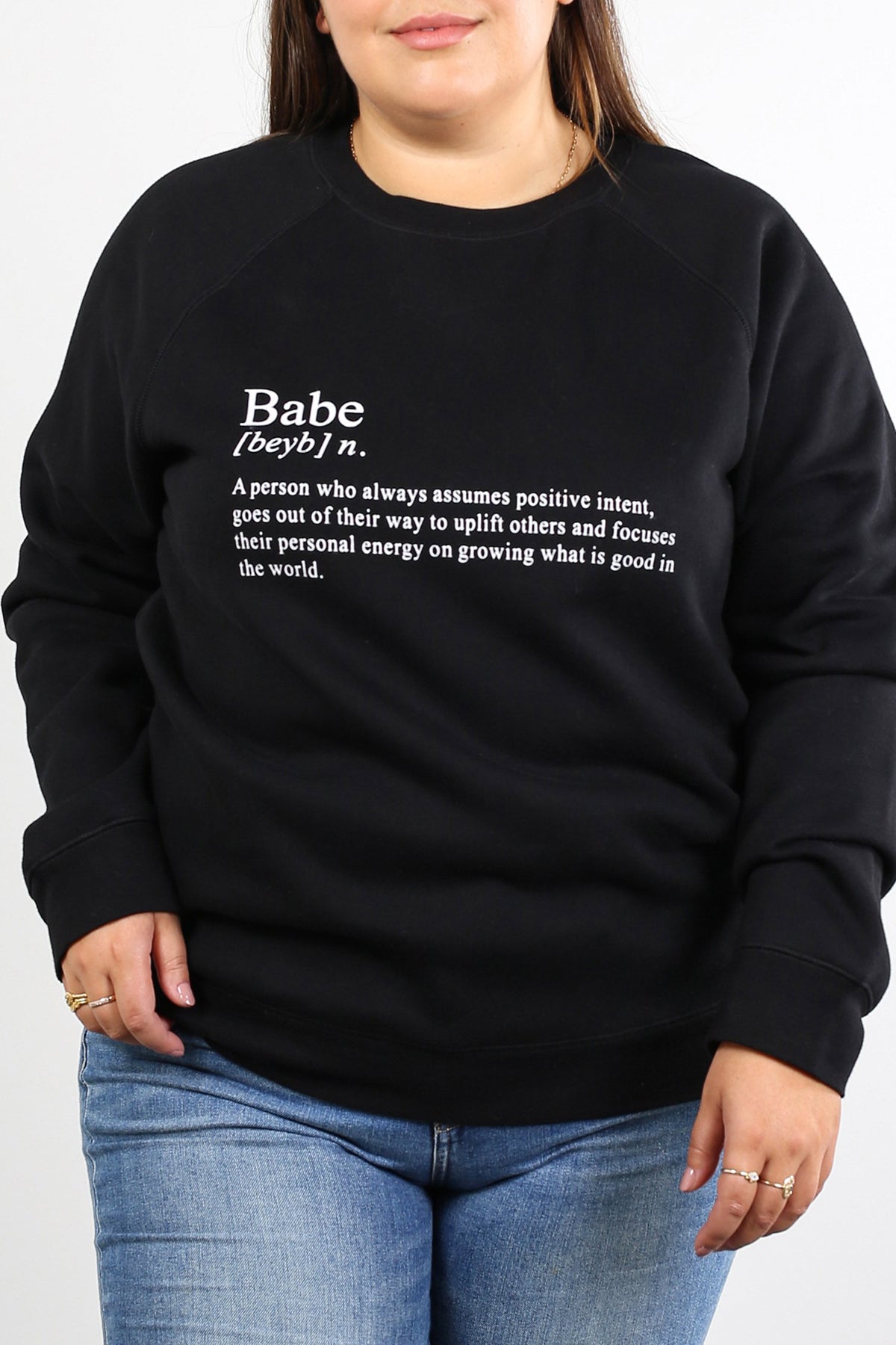 The "DEFINITION OF A BABE" Classic Crew Neck Sweatshirt | Black