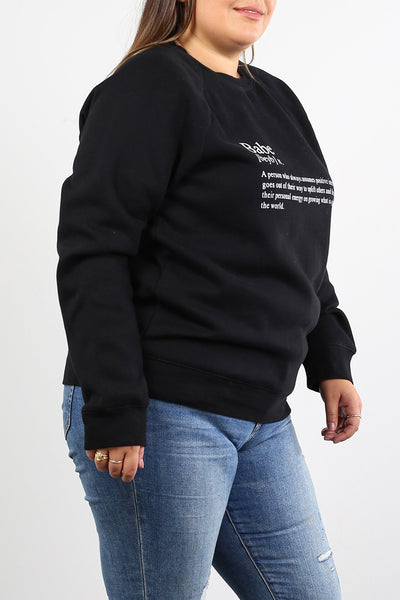 The "DEFINITION OF A BABE" Classic Crew Neck Sweatshirt | Black