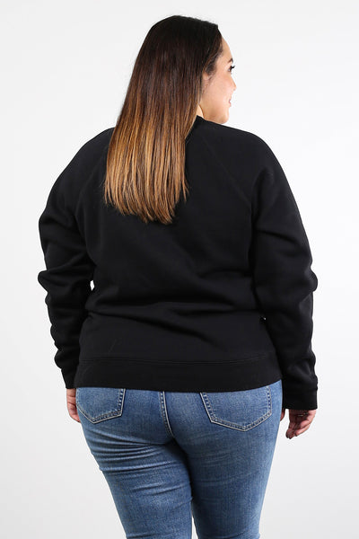 The "BRUNETTE" Classic Crew Neck Sweatshirt | Black