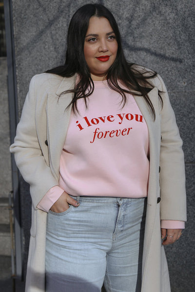 The "I LOVE YOU" Classic Crew Neck Sweatshirt | Cotton Candy