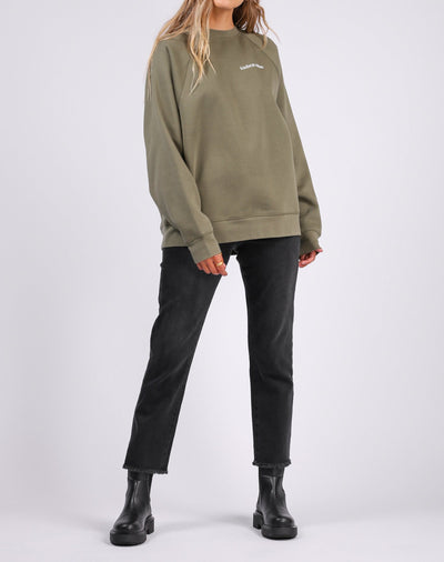 The "UPLIFT ALL BABES" Not Your Boyfriend's Crew Neck Sweatshirt | Olive