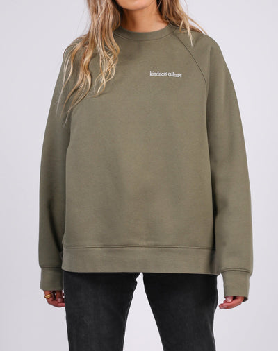 The "UPLIFT ALL BABES" Not Your Boyfriend's Crew Neck Sweatshirt | Olive