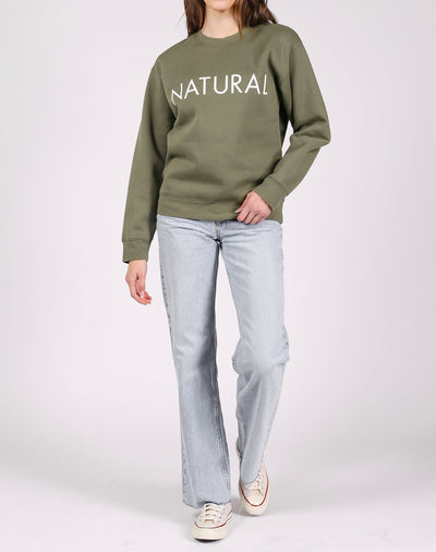 The "NATURAL" Classic Crew Neck Sweatshirt | Olive