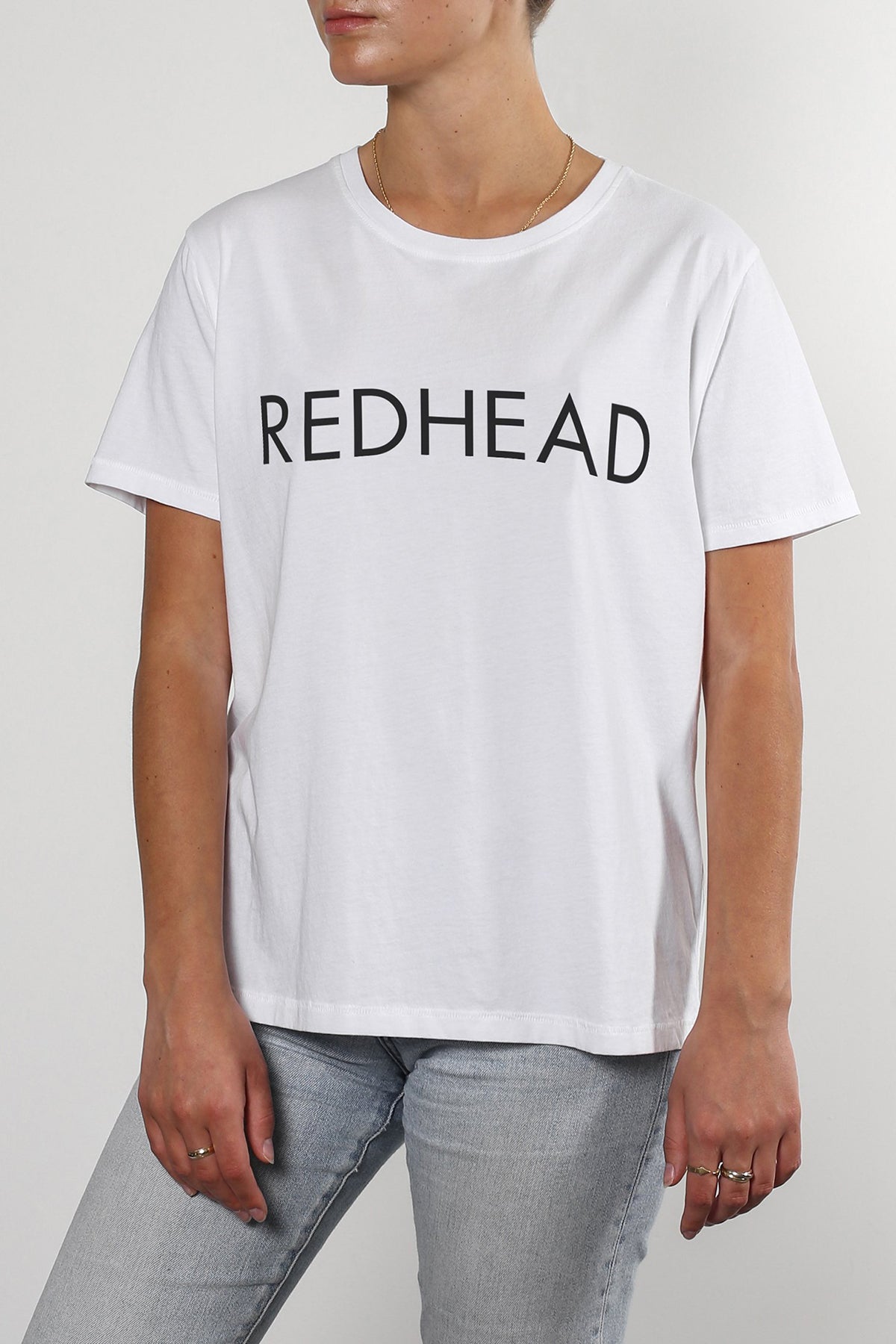 The "REDHEAD" Classic Crew Neck Tee | White